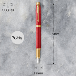 IM Premium Red/Gold Fountain pen Fine in the group Pens / Fine Writing / Fountain Pens at Pen Store (112692)