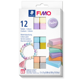 FIMO Soft Modelling Clay 12 x 25 g Pastel colours in the group Hobby & Creativity / Create / Modelling Clay / Oven-bake clay at Pen Store (126651)