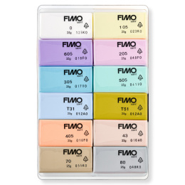 FIMO Soft Modelling Clay 12 x 25 g Pastel colours in the group Hobby & Creativity / Create / Modelling Clay / Oven-bake clay at Pen Store (126651)