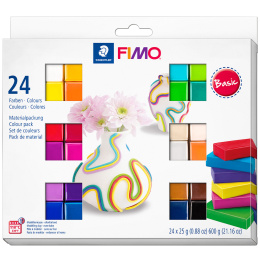 FIMO Soft Modelling Clay 24 x 25 g Basic colours in the group Hobby & Creativity / Create / Modelling Clay at Pen Store (126654)