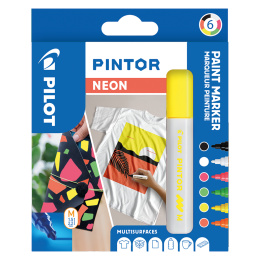 Pintor Medium 6-pack Neon in the group Pens / Artist Pens / Illustration Markers at Pen Store (126809)