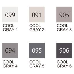 Clean Color Real Brush 6-pack Cold gray in the group Pens / Artist Pens / Watercolour Pencils at Pen Store (126934)