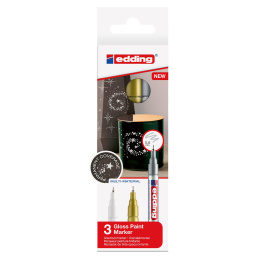 Gloss Paint Marker Extra-Fine 3-set Metallic in the group Pens / Office / Markers at Pen Store (127401)