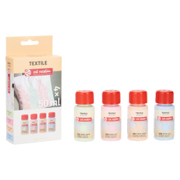 Textile Dye Set 4 x 50 ml Pastel in the group Hobby & Creativity / Paint / Fabric Markers and Dye at Pen Store (127584)