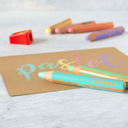 Woody 3-in-1 Colouring Pencils Pastel 6-set + sharpener in the group Kids / Kids' Pens / Coloring Pencils for Kids at Pen Store (127789)