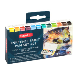 Inktense Paint Pan Set Studio 12 Half pans in the group Art Supplies / Artist colours / Watercolor Paint at Pen Store (128192)