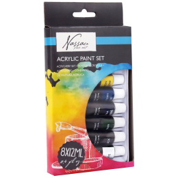 Acrylic paint 12 ml 8-set in the group Art Supplies / Artist colours / Acrylic Paint at Pen Store (128543)