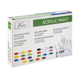 Acrylic Paint 120 ml 6-set Basic in the group Art Supplies / Artist colours / Acrylic Paint at Pen Store (128548)
