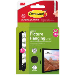Command Hanging Strips Large Black in the group Hobby & Creativity / Organize / Frames / Picture hanging at Pen Store (128609)