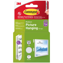 Command Hanging Strips Medium 4 st in the group Hobby & Creativity / Organize / Frames / Picture hanging at Pen Store (128611)
