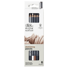 Studio Collection Sketching Pencils Set of 6 in the group Art Supplies / Crayons & Graphite / Drawing Charcoal at Pen Store (128763)