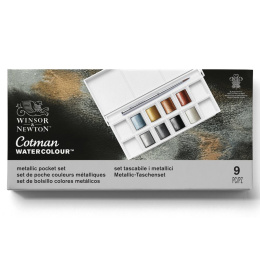 Cotman Water Colour Metallic Set 8 ½ - Half Pans in the group Art Supplies / Artist colours / Watercolor Paint at Pen Store (129129)