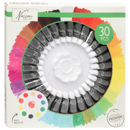 Acrylic Paint 12ml 30-set + palette in the group Art Supplies / Artist colours / Acrylic Paint at Pen Store (129364)