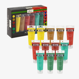 Acrylic Paint 12-set Basics in the group Art Supplies / Artist colours / Acrylic Paint at Pen Store (129365)