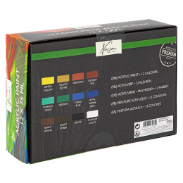 Acrylic Paint 12-set Basics in the group Art Supplies / Artist colours / Acrylic Paint at Pen Store (129365)