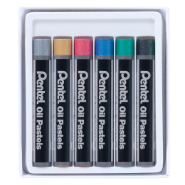 Oil Pastels Metallic Set of 6 in the group Art Supplies / Crayons & Graphite / Pastel Crayons at Pen Store (129514)