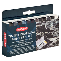 Tinted Charcoal Paint Pan Set 12 Half pans in the group Art Supplies / Artist colours / Watercolor Paint at Pen Store (129568)