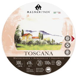Watercolour Pad Round Toscana 100% Cotton 300g 16 cm 20 Sheets in the group Paper & Pads / Artist Pads & Paper / Watercolor Pads at Pen Store (129654)