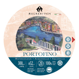 Watercolour Pad Round Portofino 100% Cotton 300g 32cm 20 Sheets in the group Paper & Pads / Artist Pads & Paper / Watercolor Pads at Pen Store (129657)