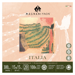 Watercolour Pad Italia 100% Cotton 300g Fine Grain 15x15cm 20 Sheets in the group Paper & Pads / Artist Pads & Paper / Watercolor Pads at Pen Store (129659)