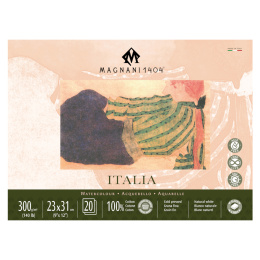 Watercolour Pad Italia 100% Cotton 300g Fine Grain 23x31cm 20 Sheets in the group Paper & Pads / Artist Pads & Paper / Watercolor Pads at Pen Store (129664)