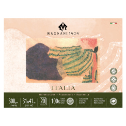 Watercolour Pad Italia 100% Cotton 300g Fine Grain 31x41cm 20 Sheets in the group Paper & Pads / Artist Pads & Paper / Watercolor Pads at Pen Store (129666)