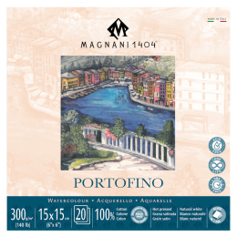 Watercolour Pad Portofino 100% Cotton 300g Satin 15x15cm 20 Sheets in the group Paper & Pads / Artist Pads & Paper / Watercolor Pads at Pen Store (129681)
