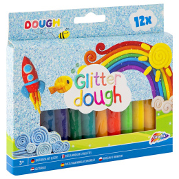 Glitter Clay 12 colours in the group Kids / Kids' Paint & Crafts / Modelling Clay for Kids at Pen Store (129934)