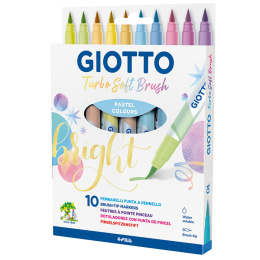 Turbo Soft Brush Pen Pastel 10-set in the group Kids / Kids' Pens / Felt Tip Pens for Kids at Pen Store (129957)