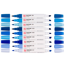 Marker Set of 9 Blue in the group Pens / Artist Pens / Illustration Markers at Pen Store (130485)