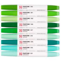 Marker Set of 9 Green in the group Pens / Artist Pens / Illustration Markers at Pen Store (130487)