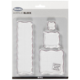 Acrylic Blocks 4 pcs in the group Hobby & Creativity / Hobby Accessories / Stamps at Pen Store (130566)
