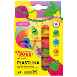 Plastilina Modelling Clay set of 6 Neon 15 g in the group Kids / Kids' Paint & Crafts / Modelling Clay for Kids at Pen Store (130618)