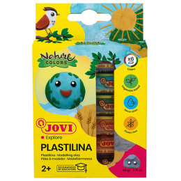 Plastilina Modelling Clay set of 6 Nature 15 g in the group Kids / Kids' Paint & Crafts / Modelling Clay for Kids at Pen Store (130620)