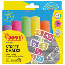 Street Chalks Jumbo Set of 6 in the group Kids / Kids' Pens / Street chalks at Pen Store (130625)