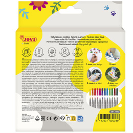 Textile pens Pack of 12 (3 years+) in the group Hobby & Creativity / Paint / Fabric Markers and Dye at Pen Store (131270)