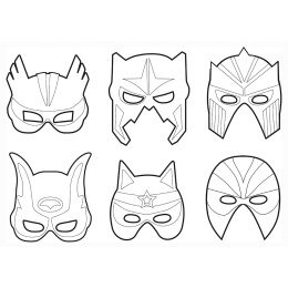 Paper Masks Superhero 12-pack  in the group Kids / Fun and learning / Birthday Parties at Pen Store (131313)