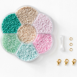 Rocailles beads set Pastel  in the group Hobby & Creativity / Create / Home-made jewellery at Pen Store (131537)