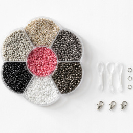 Rocailles beads set Silver in the group Hobby & Creativity / Create / Home-made jewellery at Pen Store (131538)