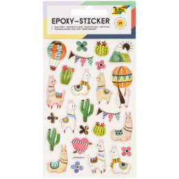 Epoxy stickers Alpaca 1 Sheet in the group Kids / Fun and learning / Stickers at Pen Store (131543)