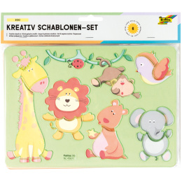 Stencils for children Zoo 6-pack in the group Hobby & Creativity / Hobby Accessories / Stencils at Pen Store (131624)