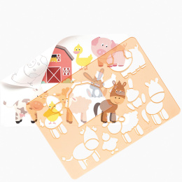 Stencils for children Zoo 6-pack in the group Hobby & Creativity / Hobby Accessories / Stencils at Pen Store (131624)