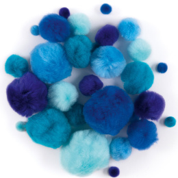 Pompons Blue 30-pack in the group Hobby & Creativity / Create / Crafts & DIY at Pen Store (131634)