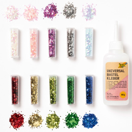 Bio Glitter Flakes 10-pack in the group Kids / Fun and learning / Craft Supplies for Kids / Glitter and sequins at Pen Store (131641)