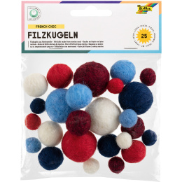 Felt Balls French Chic 25-pack in the group Kids / Fun and learning / Craft Supplies for Kids / Felt balls and pompoms at Pen Store (131671)