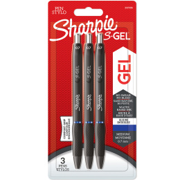 S-Gel 0,7 mm 3-pack Blue in the group Pens / Writing / Gel Pens at Pen Store (131702)