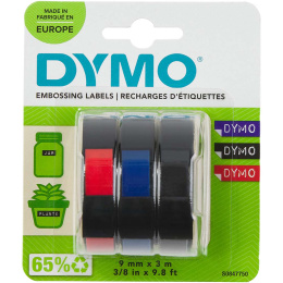 Embossing Label Tape 9mm x 3m Red/Blue/Black 3-pack in the group Hobby & Creativity / Organize / Label maker at Pen Store (131723)