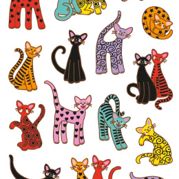 Stickers Cats 3 sheets in the group Kids / Fun and learning / Stickers at Pen Store (131883)
