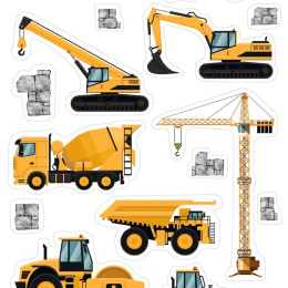 Stickers Construction vehicles 1 sheet in the group Kids / Fun and learning / Stickers at Pen Store (131884)