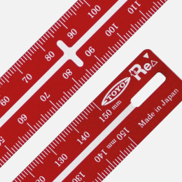 Steel ruler 15 cm Red in the group Hobby & Creativity / Hobby Accessories / Rulers at Pen Store (131939)